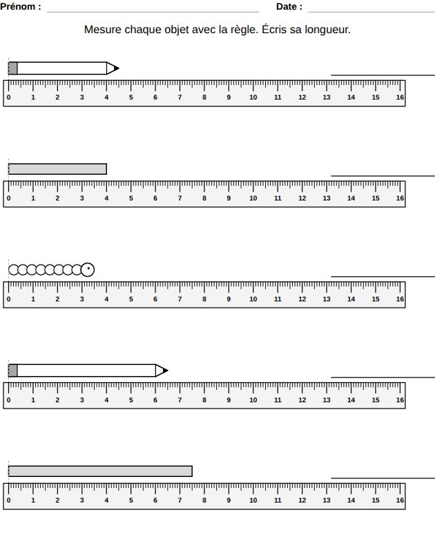 Ruler in centimeters