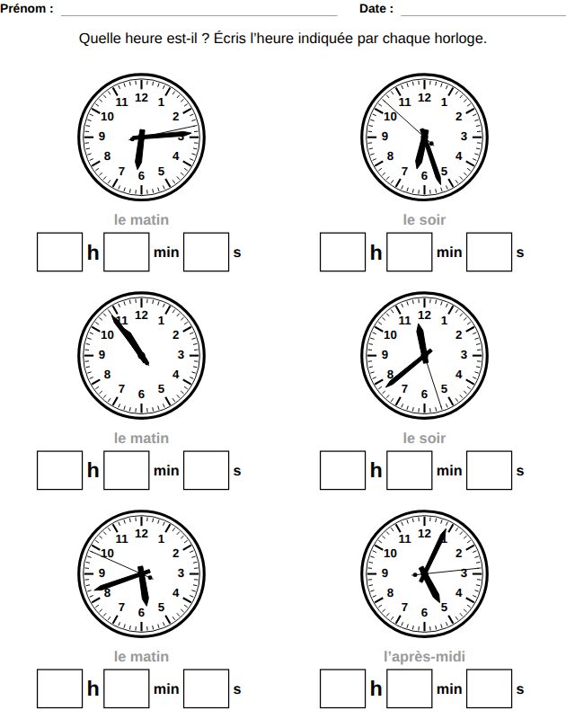 24-hour clock, French